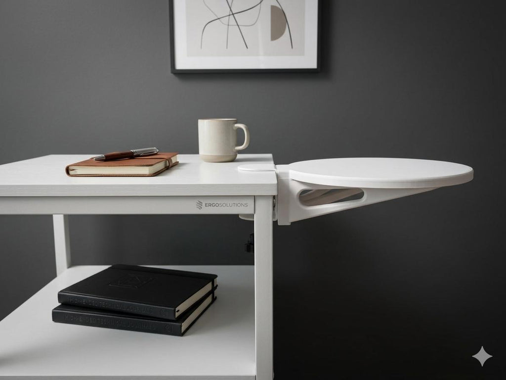 Clamp-On Desk Shelf for Fans & Decor Space-Saving College Dorm Room Organizer, Floating Bedside Table