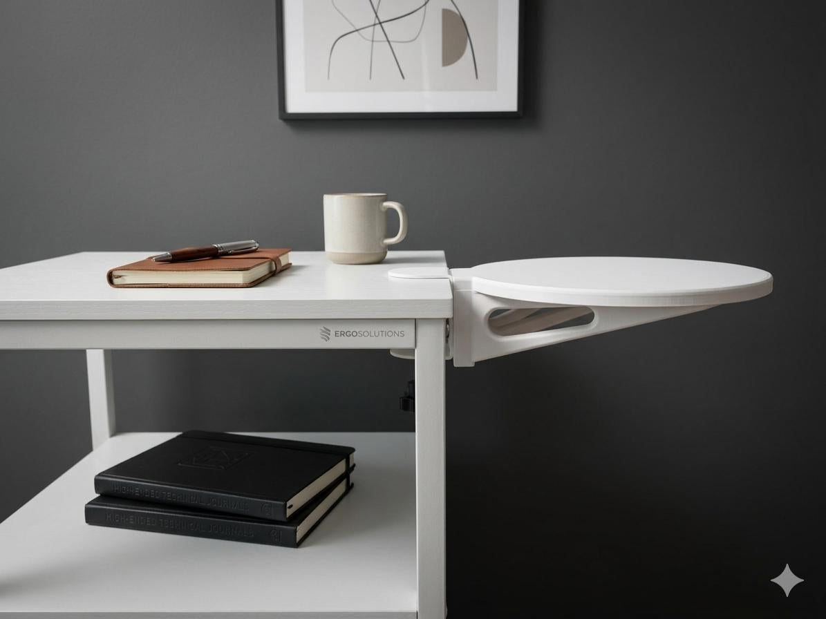 Clamp-On Desk Shelf for Fans & Decor Space-Saving College Dorm Room Organizer, Floating Bedside Table