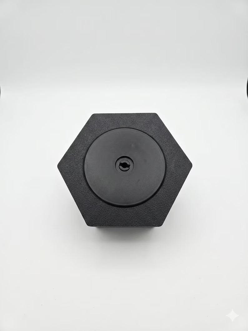 Hexagonal Challenge Coin Display Stand – Stackable Holder for First Responders, Military, Police Up to 2" Coins